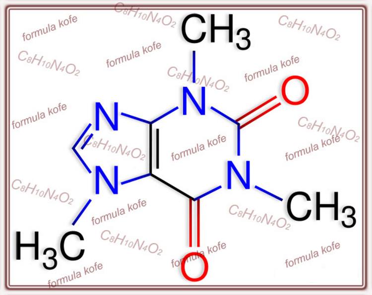 Химическая формула молекулы кофеина