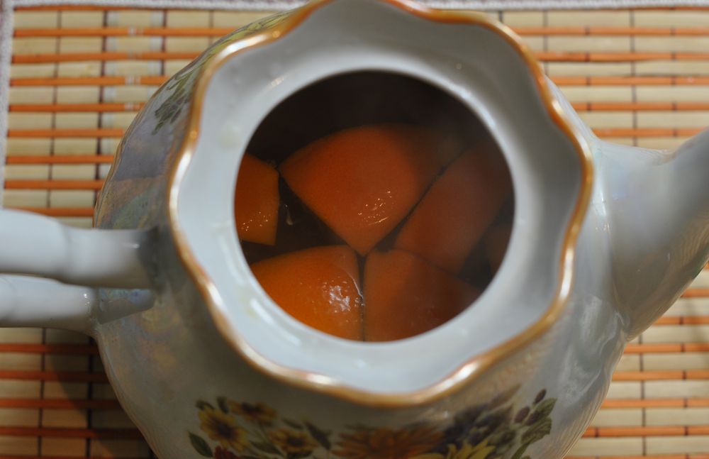 Апельсин в чайничке